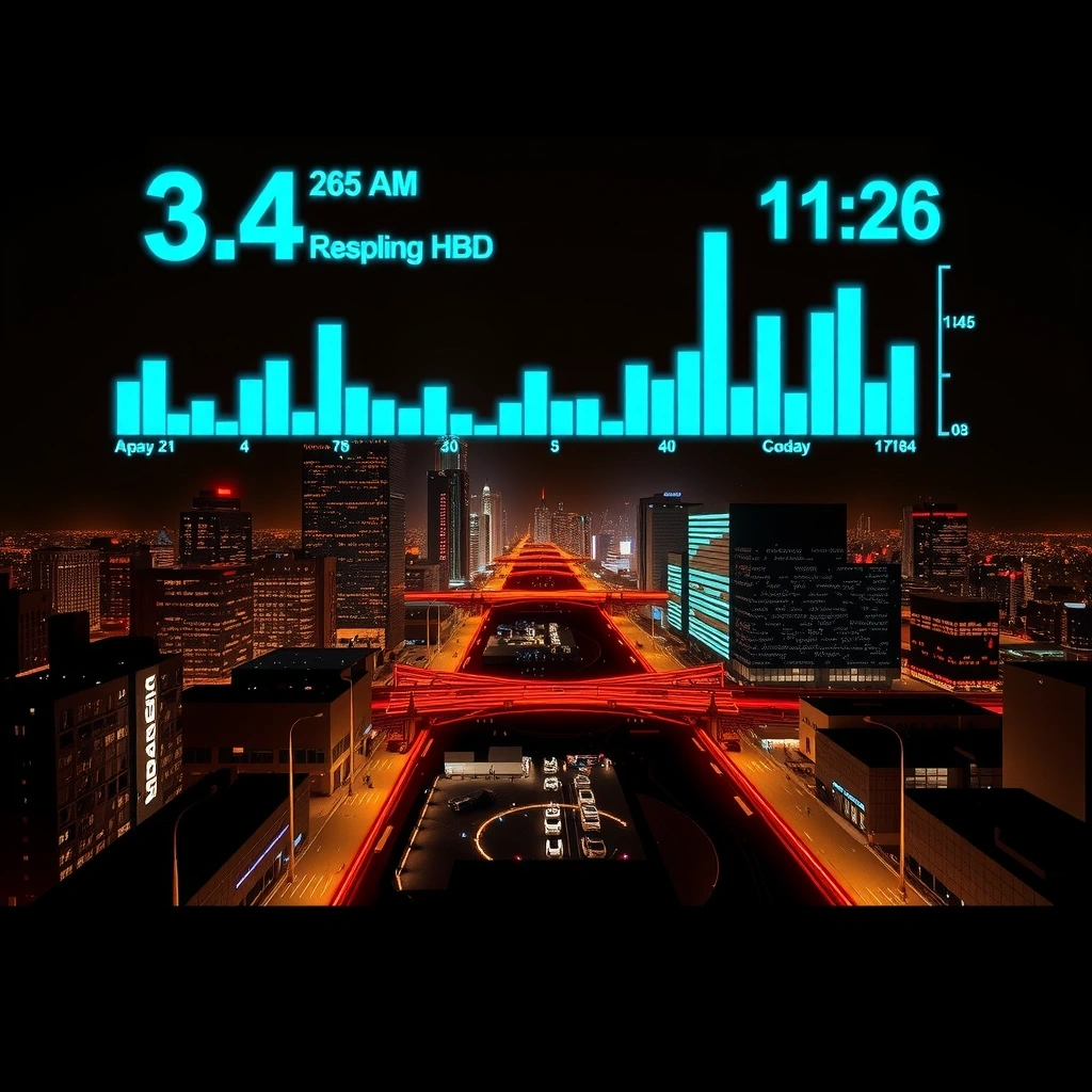 Neon City Interface - Minimalist HUD overlay